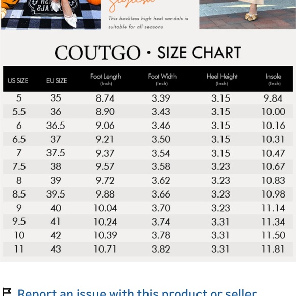 NWT Coutgo Womens Bow Heels Mules Pointed Closed Toe Sandals - Picture 9 of 9